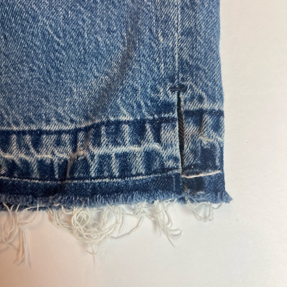 Aéropostale Low Rise Baggy Crop Jeans Size 14 Y2K Medium Wash Raw Hem Denim - Picture 12 of 12